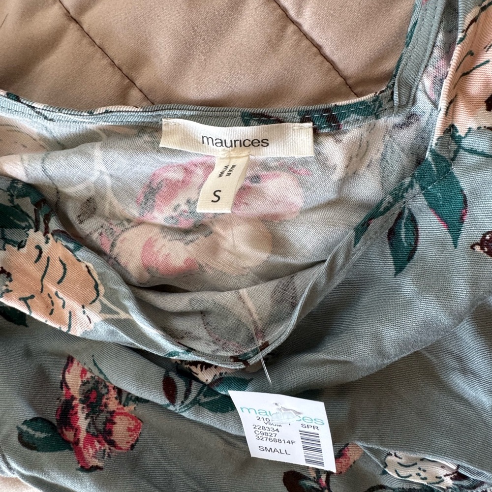 Maurices Floral Maxi Dress - Blue and Pink - Picture 3 of 5